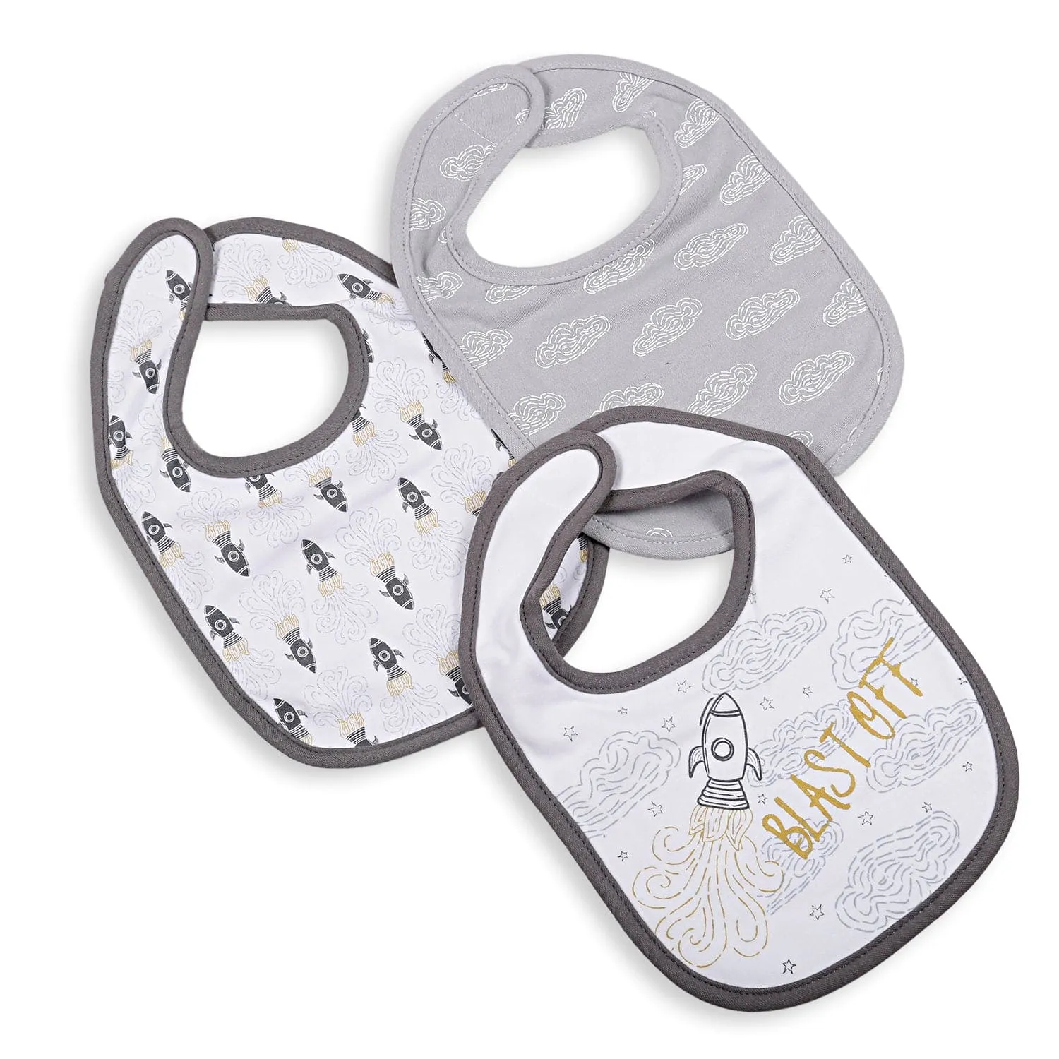 Feeding Bibs Pack Of 3 Rocket Multicolour