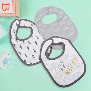 Feeding Bibs Pack Of 3 Rocket Multicolour