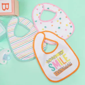 Feeding Bibs Pack Of 3 Smiling Star Multicolour
