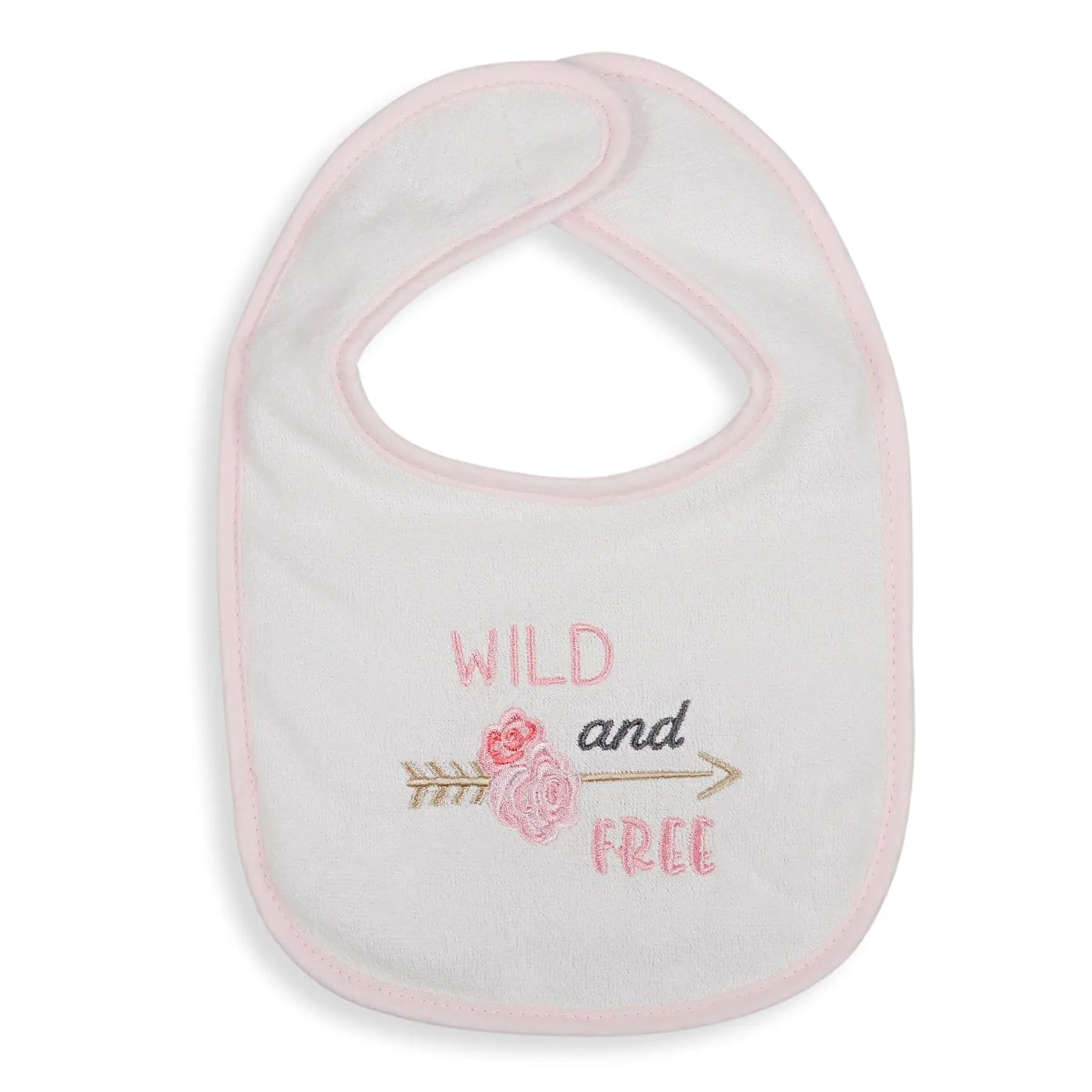 Feeding Bibs Pack Of 3 Wild And Free White And Pink