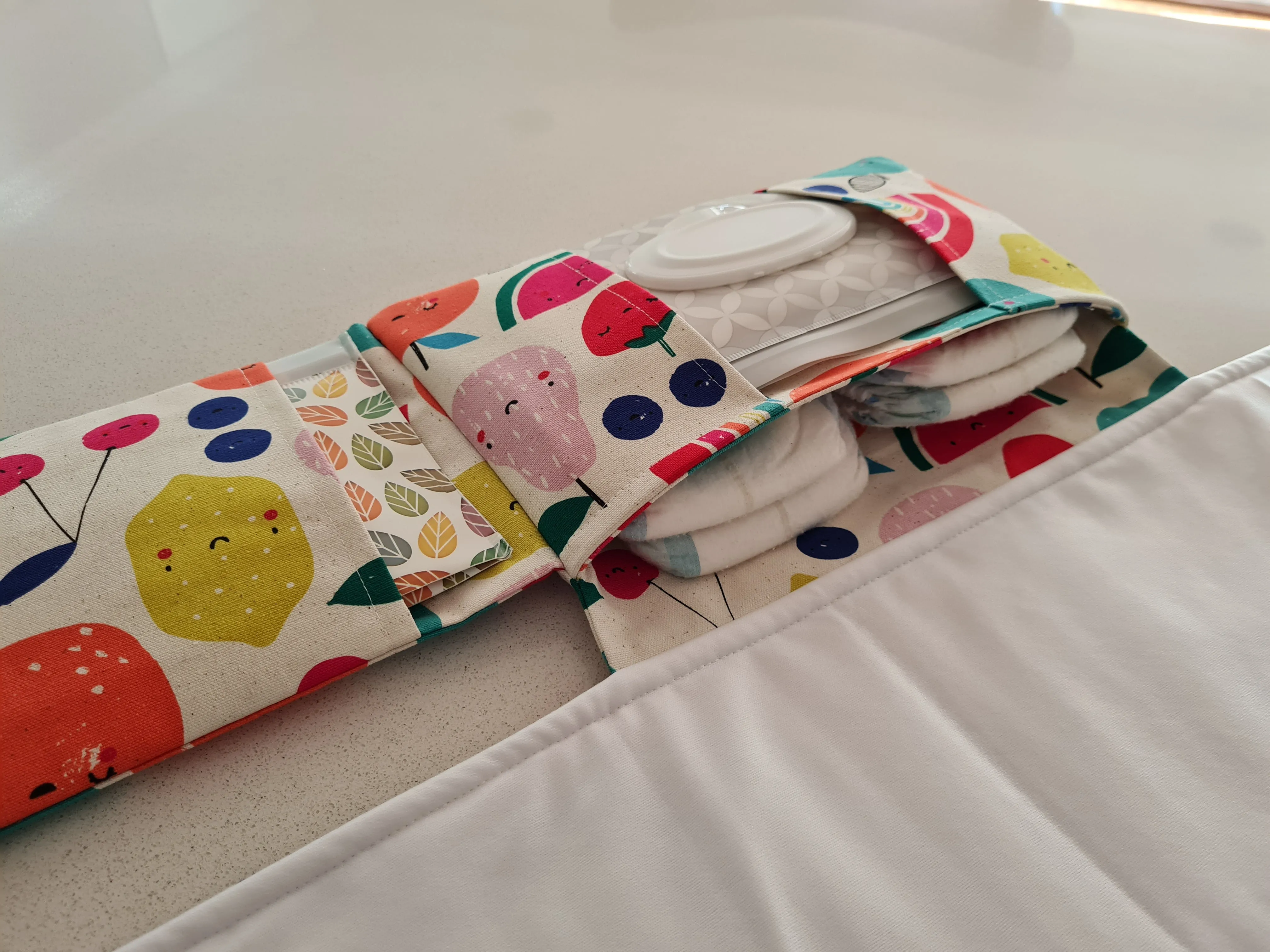 Fruity Face Nappy change mat clutch (Pre Order - Dispatches 10 - 12 days)
