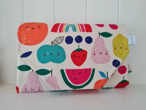 Fruity Face Nappy change mat clutch (Pre Order - Dispatches 10 - 12 days)