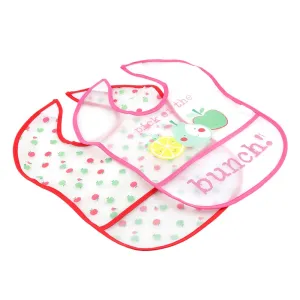 Fun With Fruits Pink 2 Pk Bibs