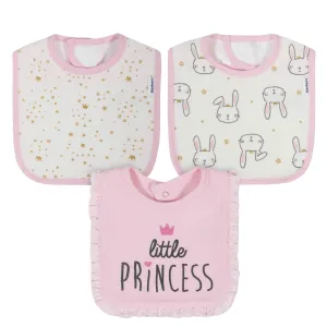 Gerber® 3-Pack Baby Girls Princess Terry Bibs