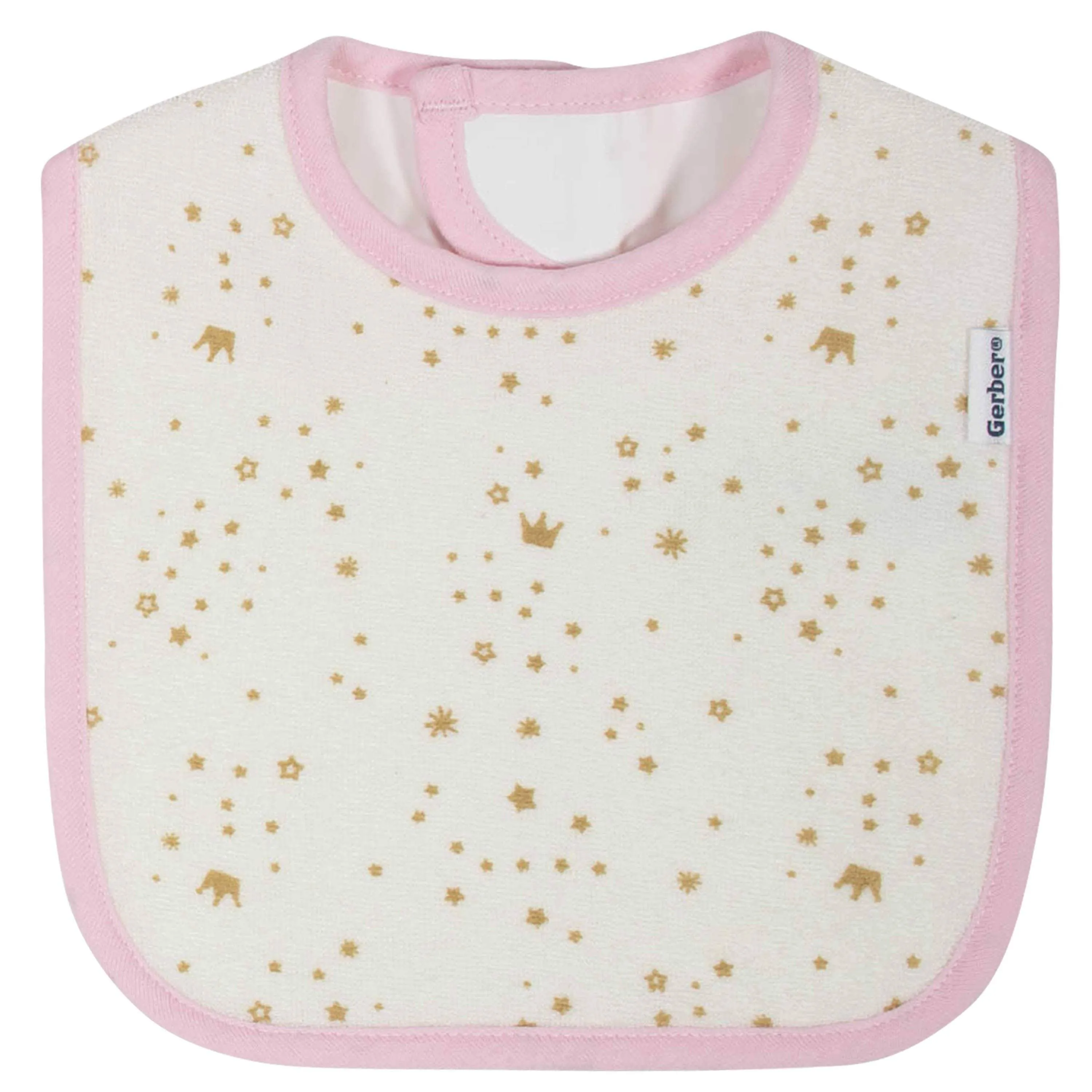 Gerber® 3-Pack Baby Girls Princess Terry Bibs