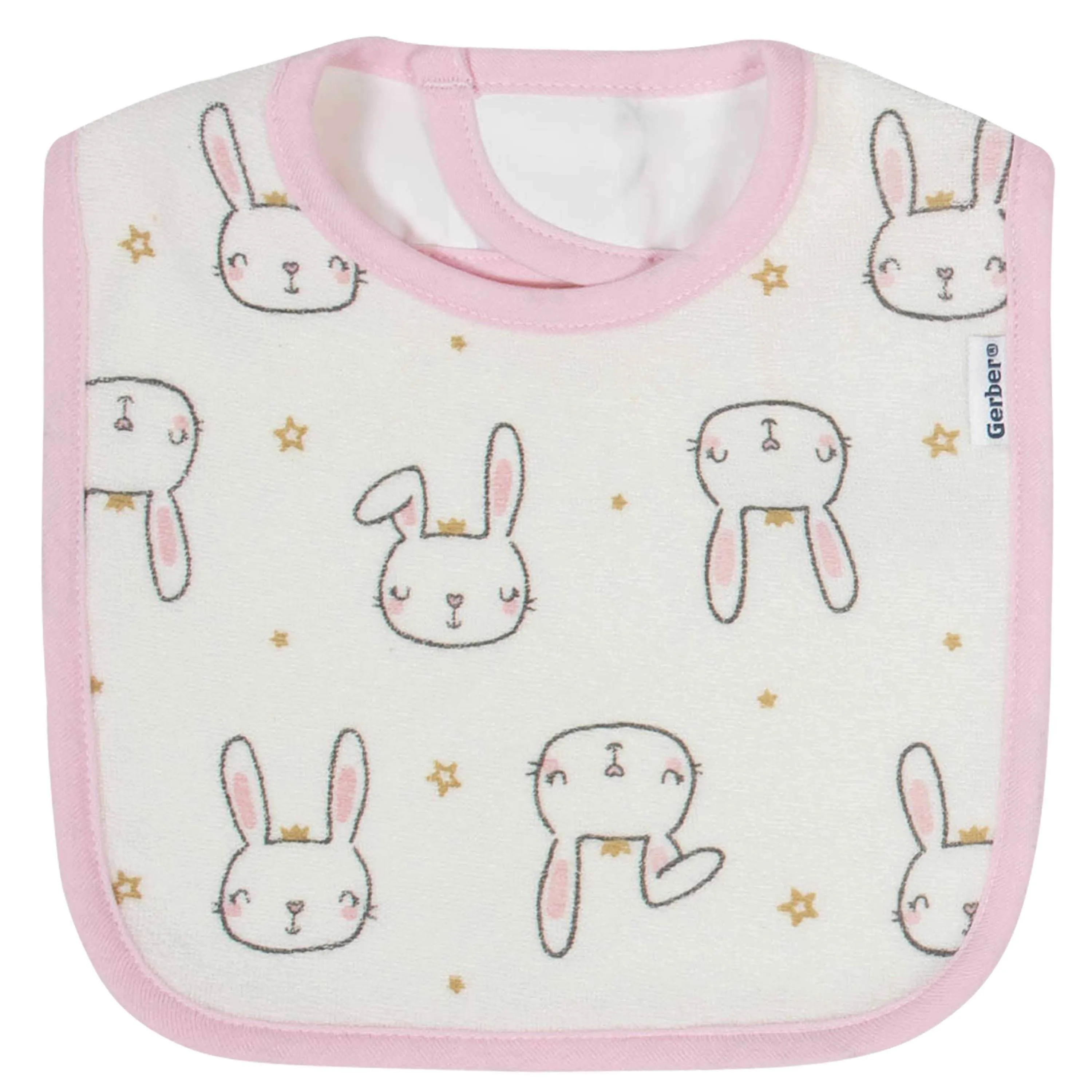 Gerber® 3-Pack Baby Girls Princess Terry Bibs
