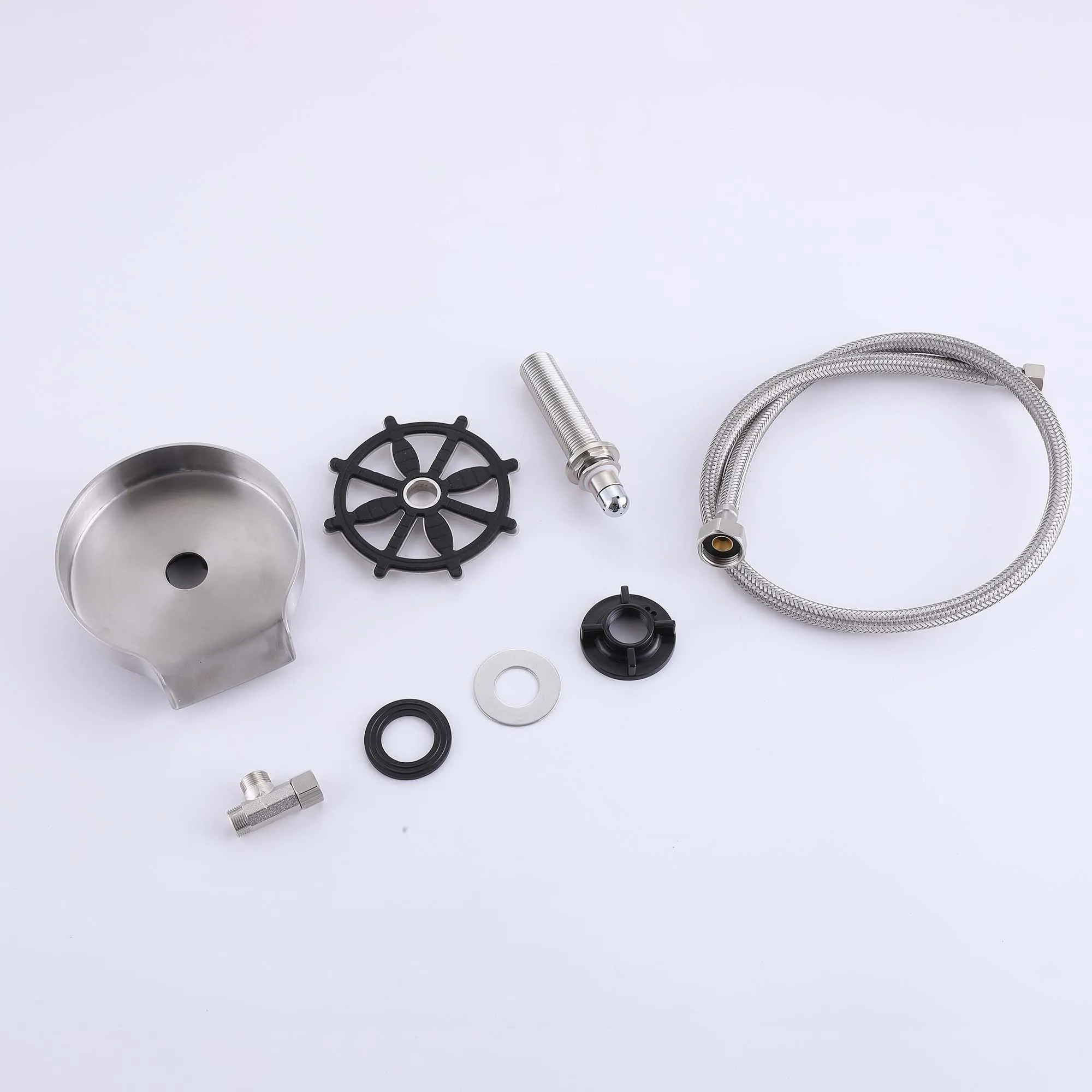 Glass Rinser for Kitchen Sink Stainless Steel Bottle Washer for Bar Sink Brushed Nickel JK0143