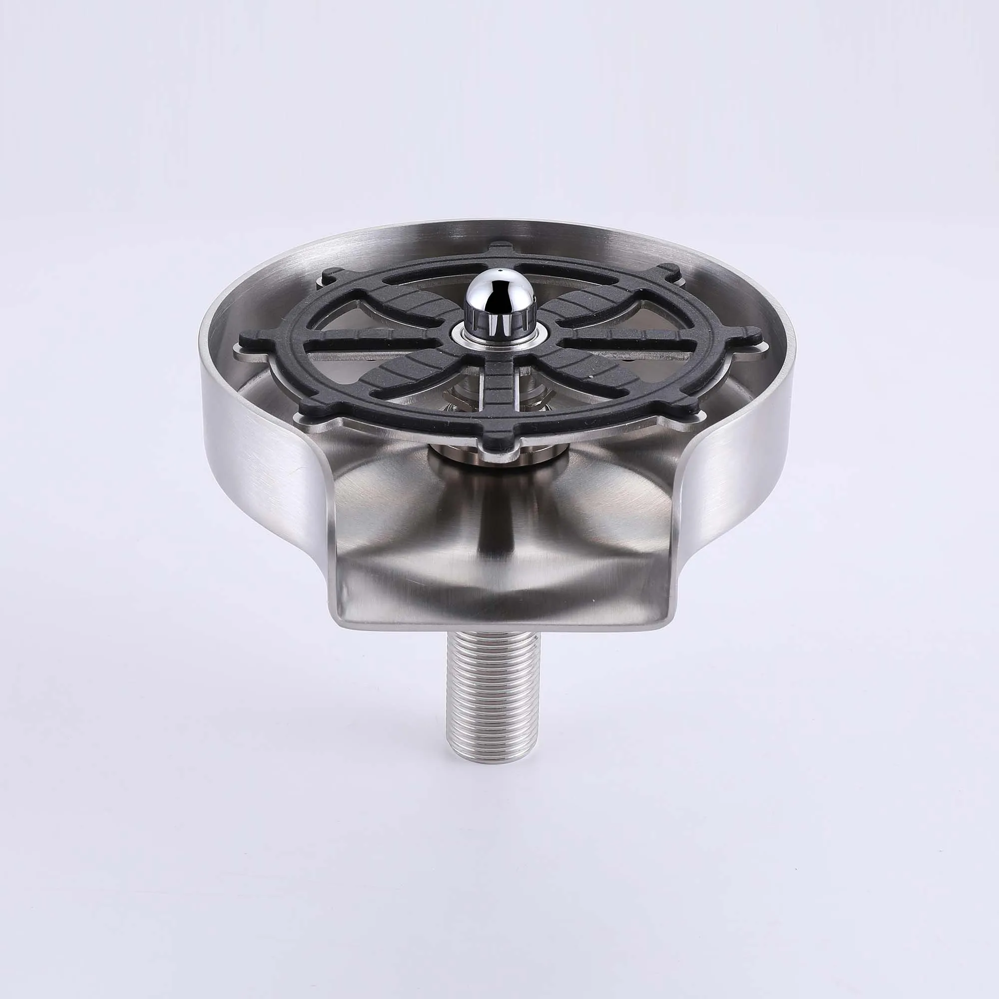 Glass Rinser for Kitchen Sink Stainless Steel Bottle Washer for Bar Sink Brushed Nickel JK0143