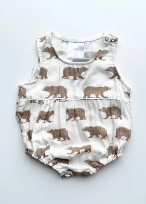 Goodnight Bear || Bamboo Romper