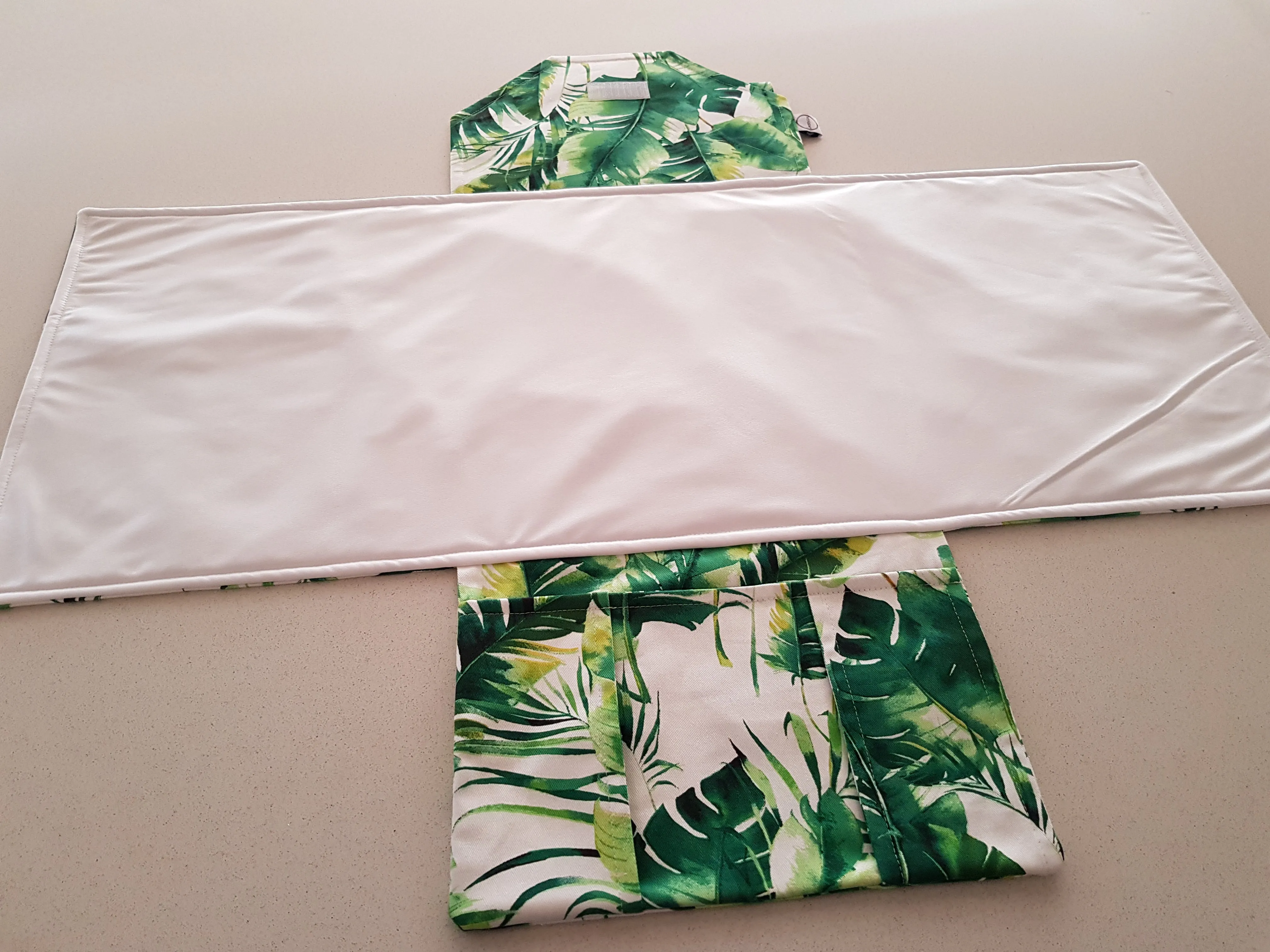 Green palm leaves Nappy change mat clutch (Pre Order - Dispatches 10 - 12 days)