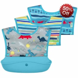 Green Sprouts | Bib Snap & Go Silicone Food-Catcher Bib 6-18 months