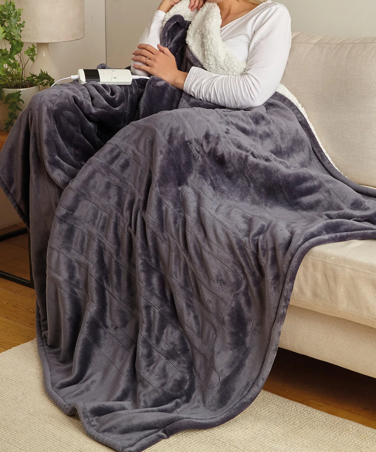 Grey - Heated overblanket