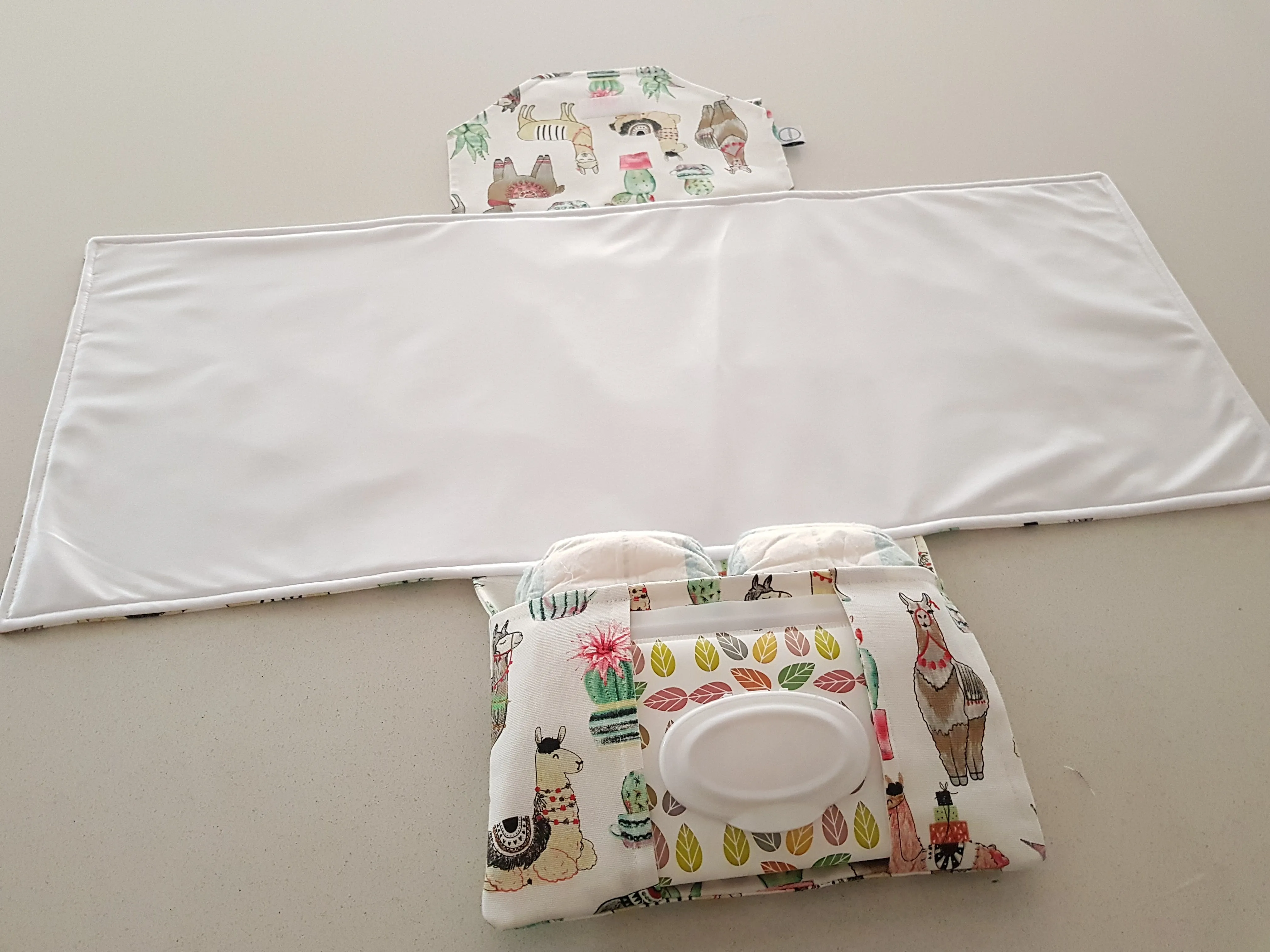Happy Llamas Nappy change mat clutch with wipes pocket (Pre order - Dispatches in 10 - 12 days)