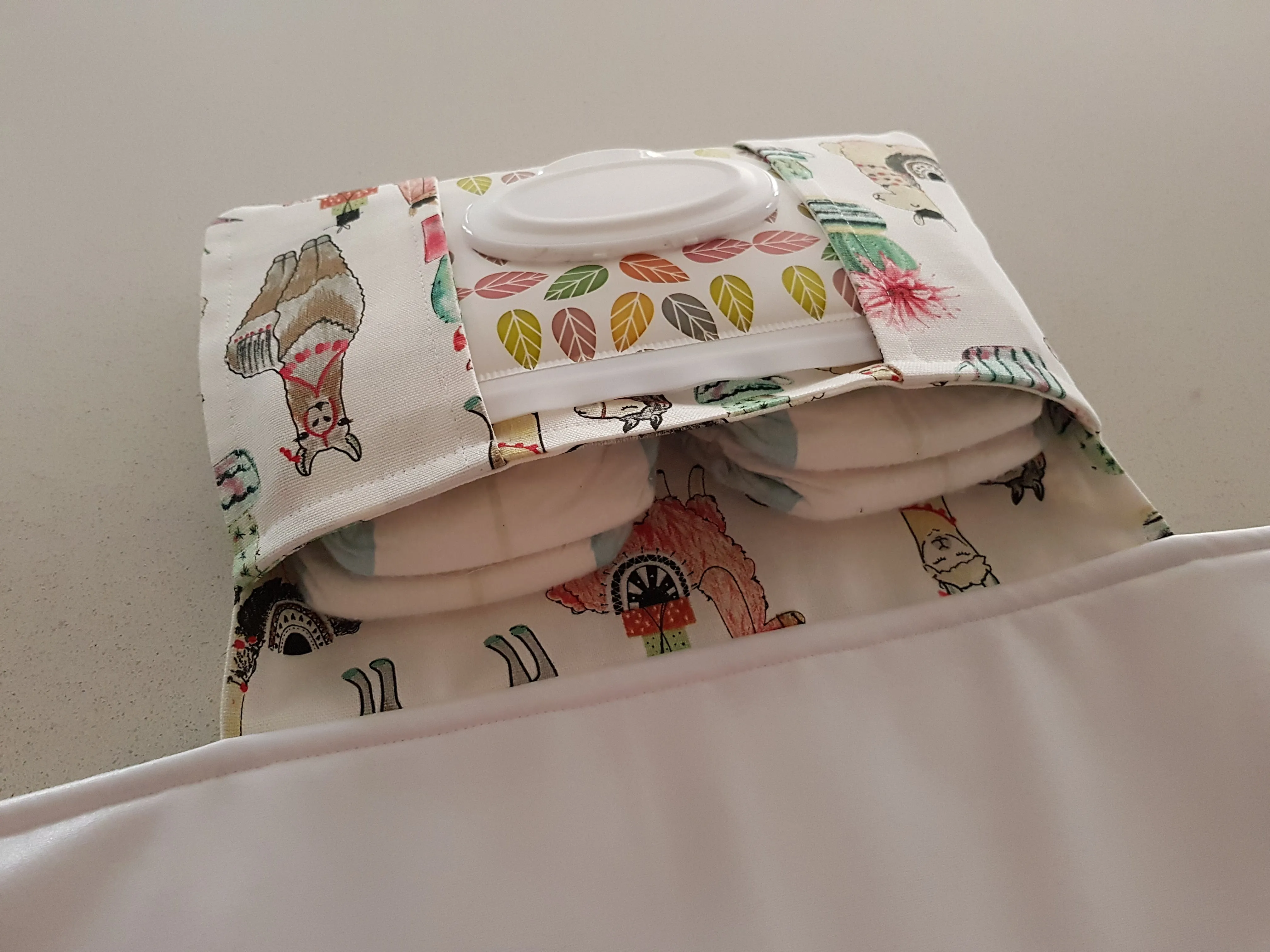 Happy Llamas Nappy change mat clutch with wipes pocket (Pre order - Dispatches in 10 - 12 days)