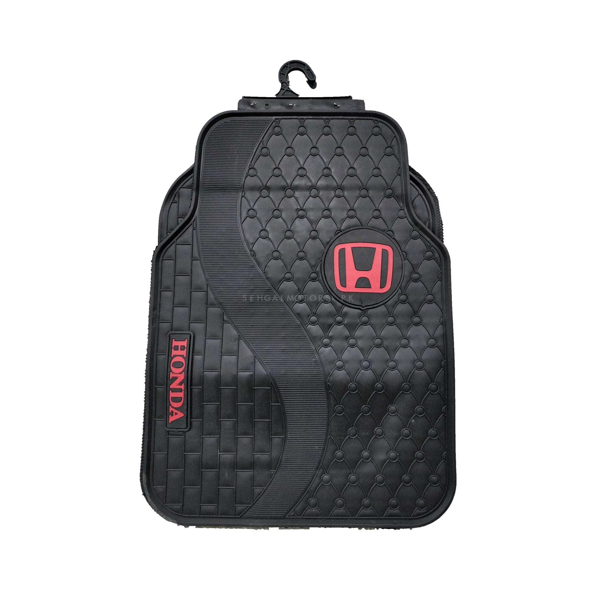 Honda Universal PVC Rubber Floor Mat Black Mix Design 5 Pcs