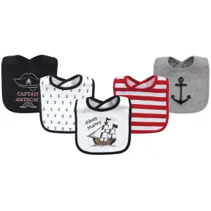 Hudson Baby Cotton Bibs, Pirate Ship