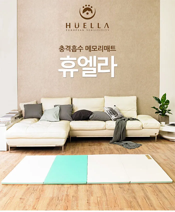 Huella Memory Foam Playmat Marshmellow & Pistachio (Blue) - M (2000 x 1200)