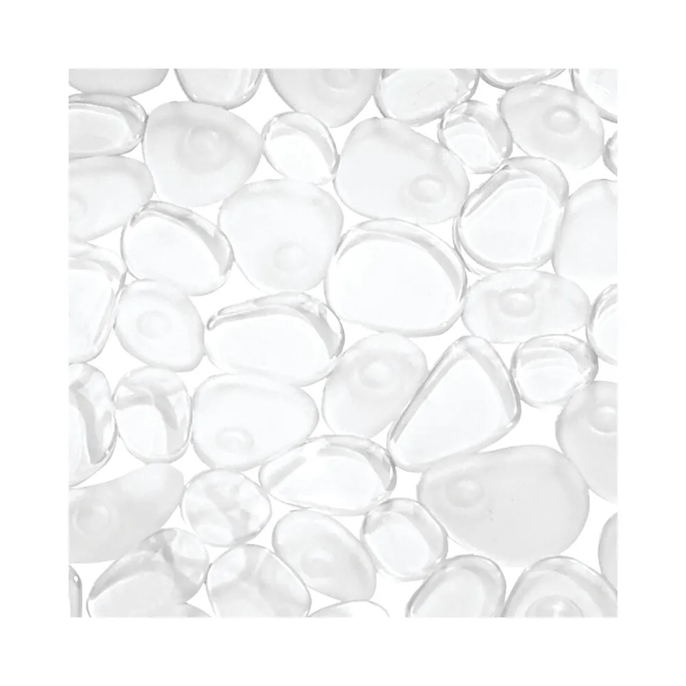 iDesign Pebblz Square Shower Mat in Clear