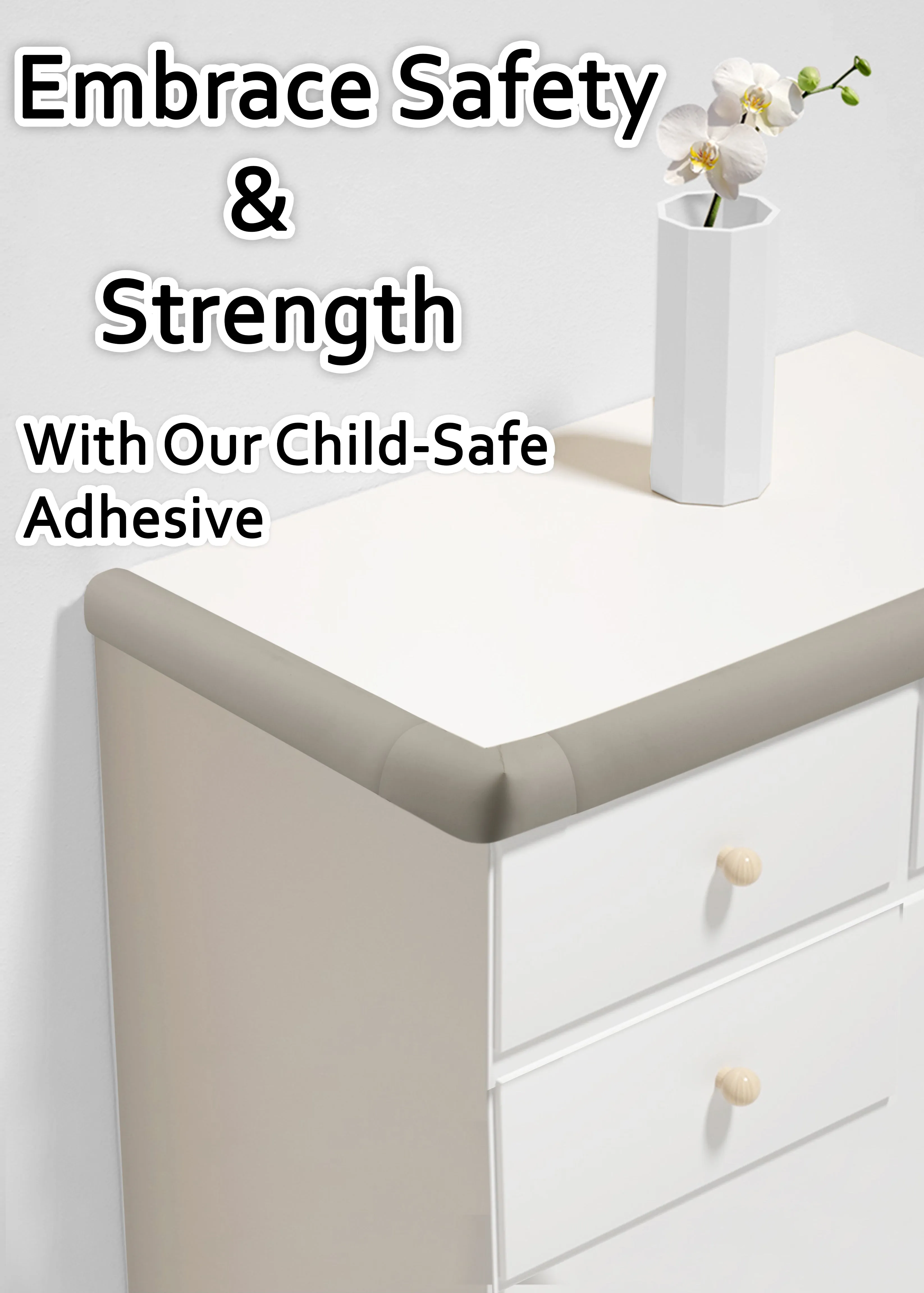 Kiddery Baby Proofing Kit | Edge Corner Guards | Grey