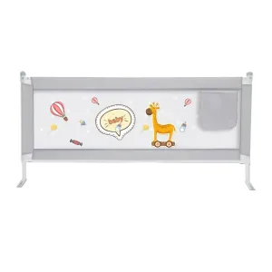 KidDough Adjustable Bed Rail Guard for Kids Safety- Grey