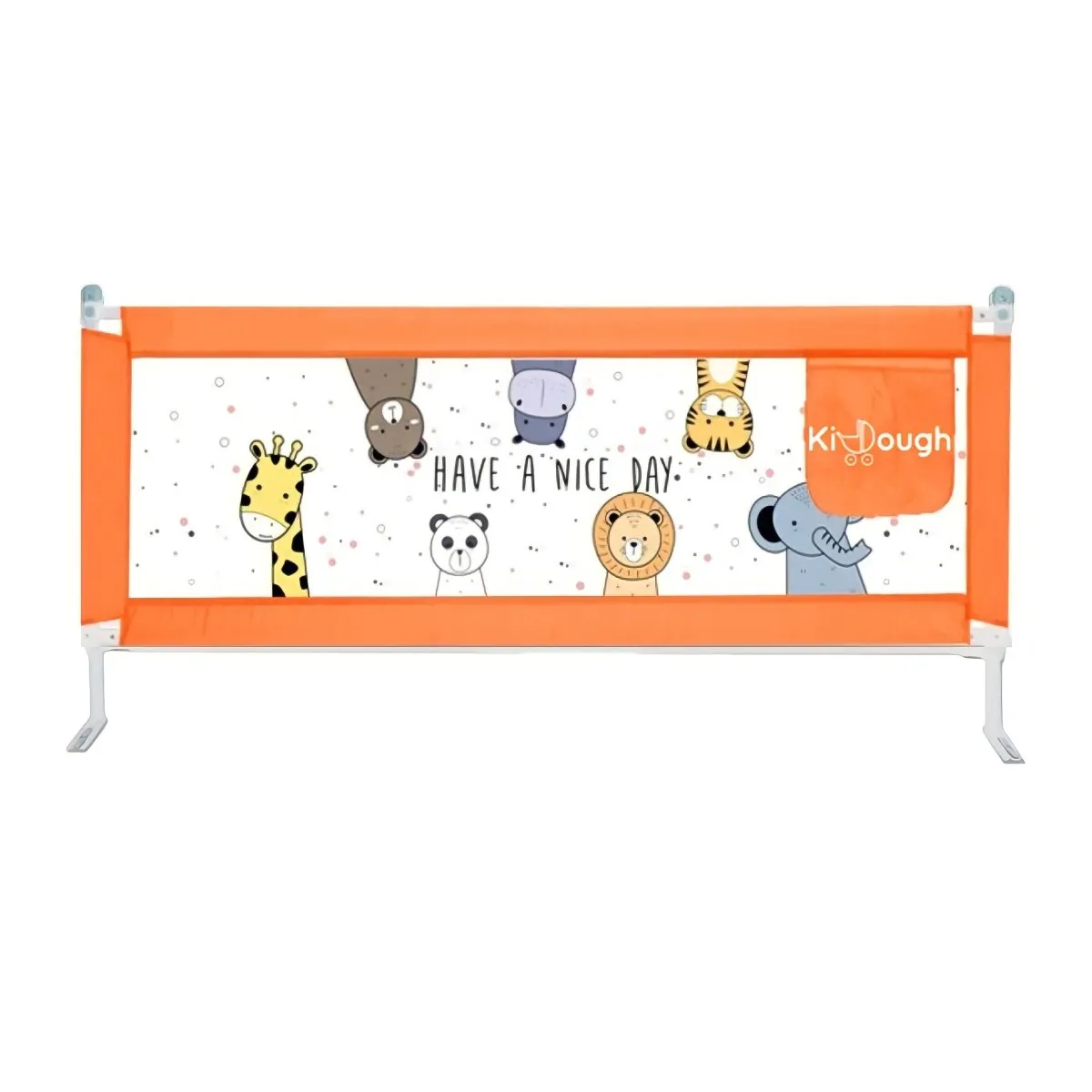 KidDough Adjustable Bed Rail Guard for Kids Safety- Grey