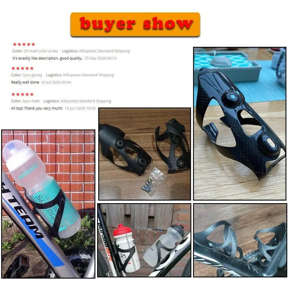 KOCEVLO Full Carbon Fiber Bicycle Ultralig Water Bottle Cage MTB Road Bike Bottle Holder Cycle Equipment
