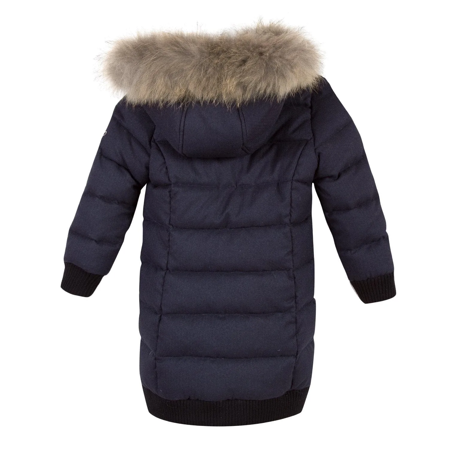 Lili Gaufrette Girls Navy Coat