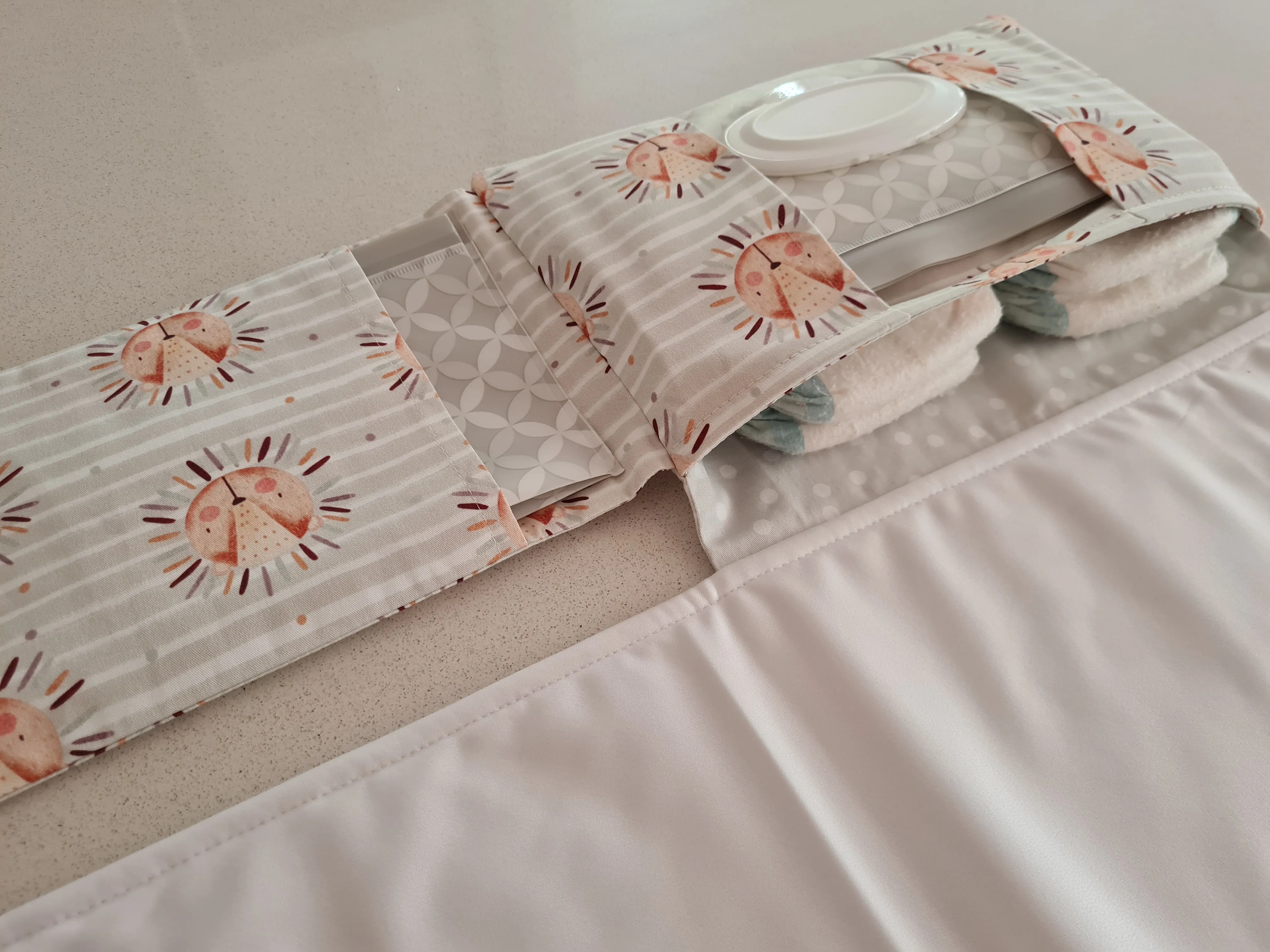 Lion Stripe Nappy change mat clutch
