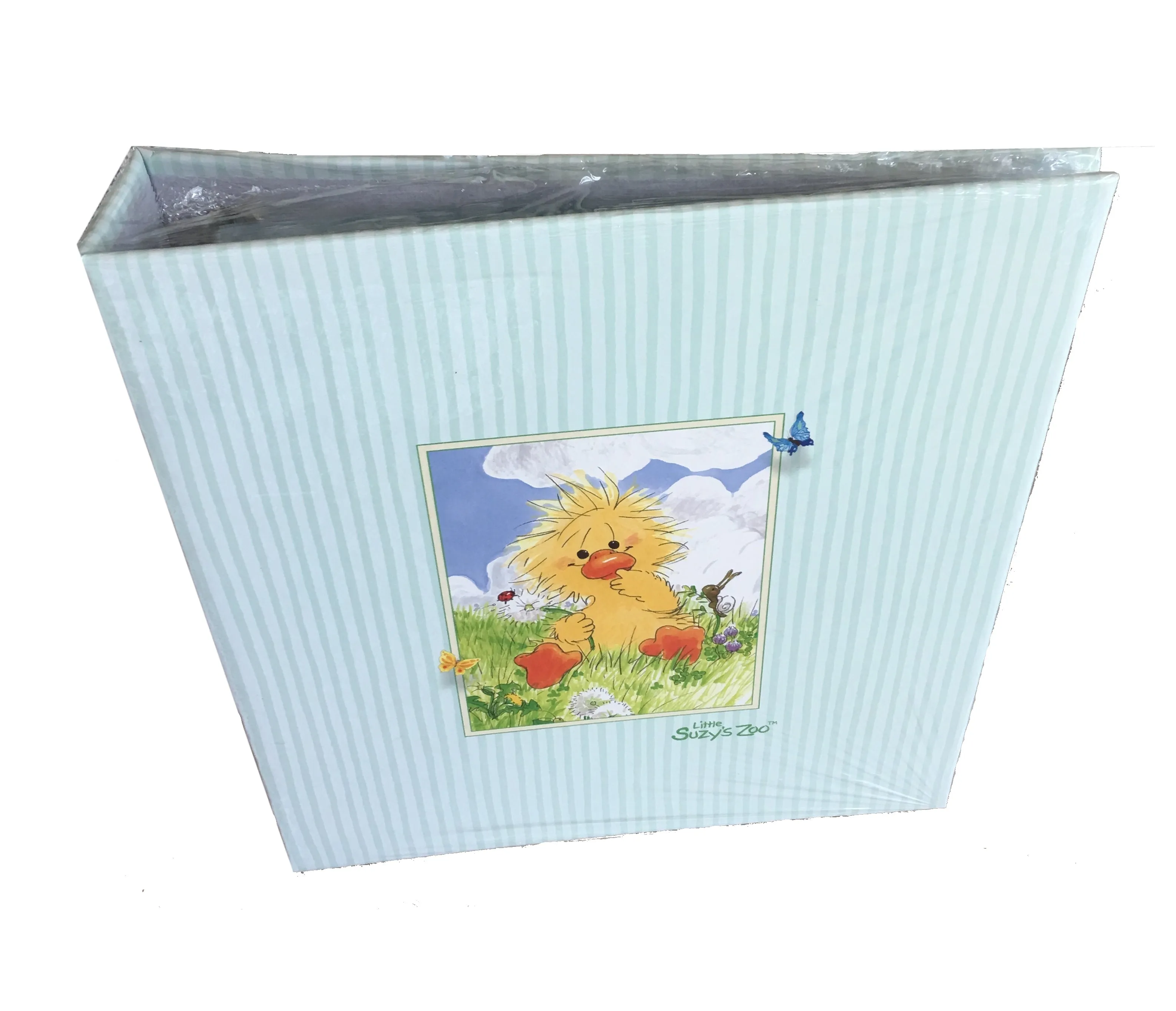 Little Suzy's Zoo Witzy Yellow Duck in Meadow Grass Scrapbook Baby Album 50 Inserts & 25 Sheet Protectors Vintage 2003 White Green Stripe