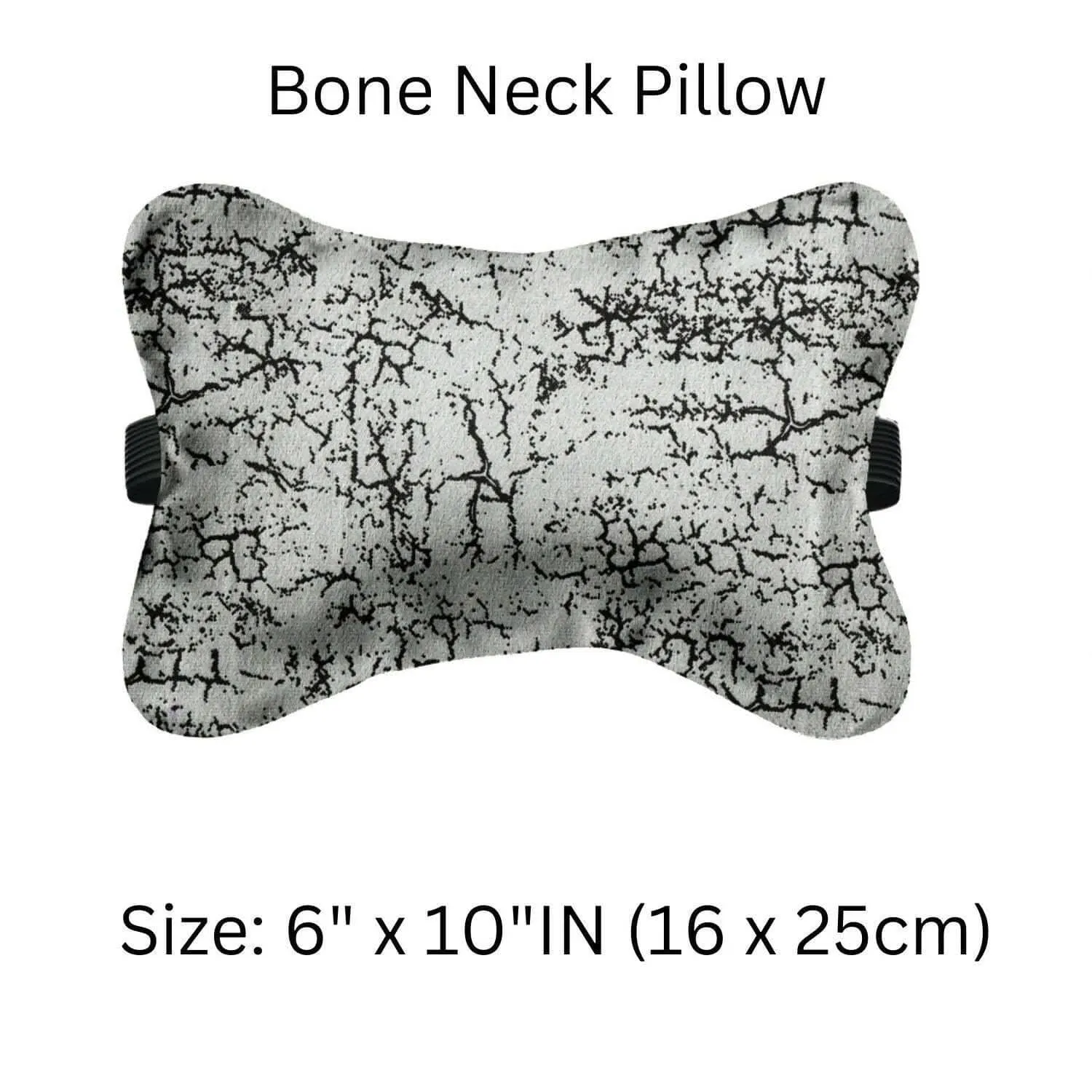Lushomes "Premium Light Grey Car Seat Neck Rest Pillow Set - Designer Chenille Lumbar, Back, and Headrest Support, 17x27 cm (Set of 2)