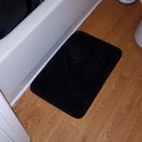 Memory Foam Bathrug - Black Bath Mat and Shower Rug Small 17&quot; X 24&quot; Inches, Non Slip Latex Free Plush Microfiber. Comfortable, Beautiful and Maximum Absorbency.