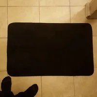 Memory Foam Bathrug - Black Bath Mat and Shower Rug Small 17&quot; X 24&quot; Inches, Non Slip Latex Free Plush Microfiber. Comfortable, Beautiful and Maximum Absorbency.