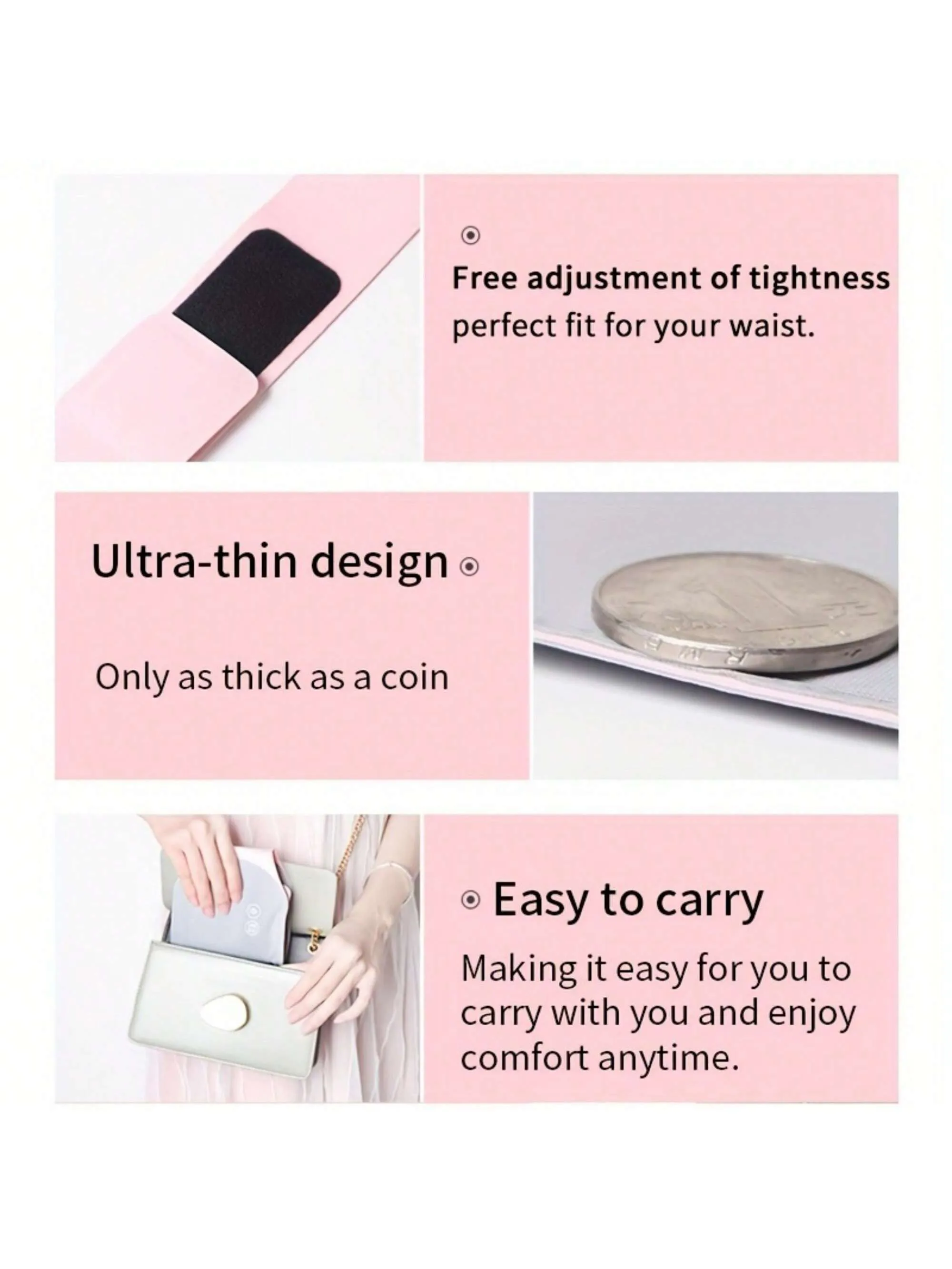 Menstrual Heating Pad, Electric Waist Belt Heating Pad, Portable USB Charging