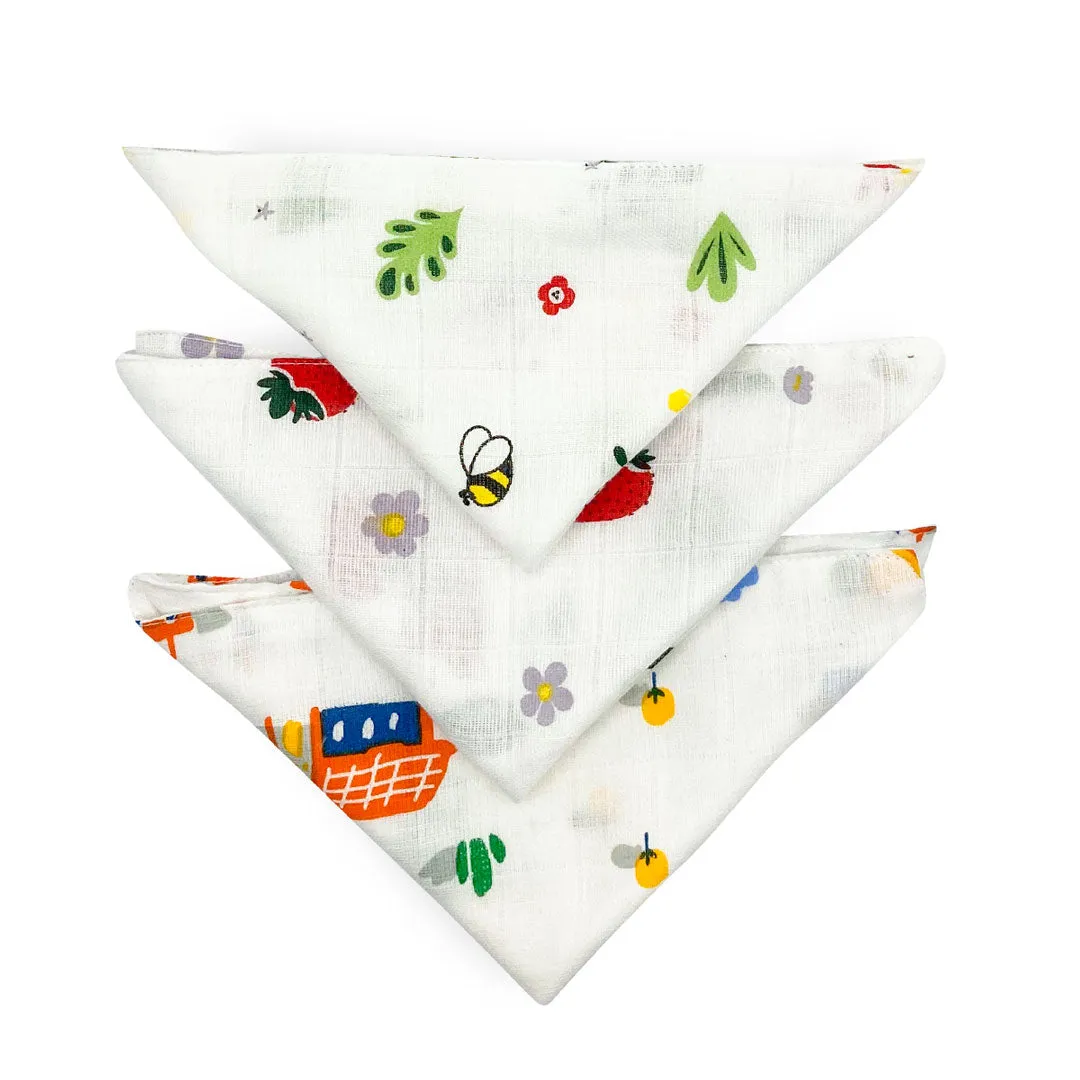 Muslin Wipes  - 100% Organic Cotton (Pack of 3)