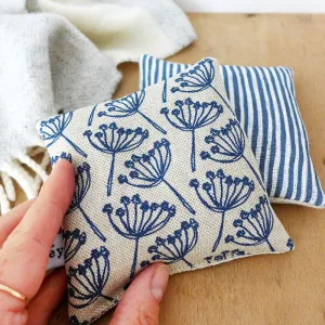 Navy Cow Parsley Wheat Hand Warmers