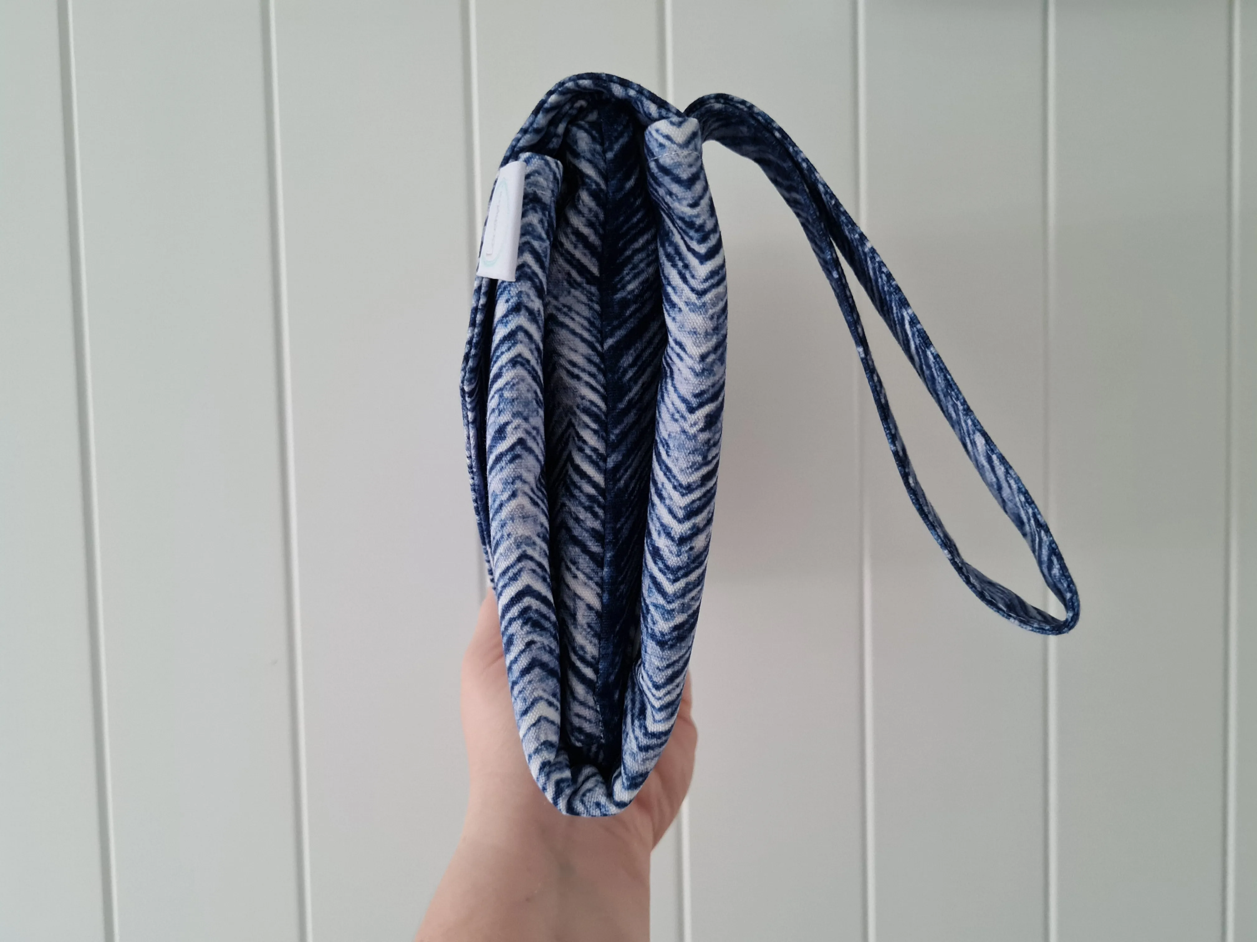 Navy Herringbone Nappy change mat clutch (Pre Order - Dispatches 10-12 days)