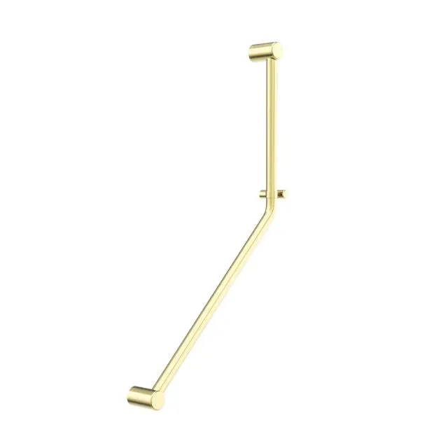 Nero Mecca Care 32mm Ambulant 45 Degree Bent Tube Grab Rail 450x650mm Brushed Gold