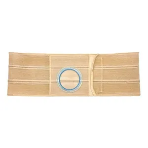 Nu-Hope Support Belt, Original Flat Panel, 2-5/8" Stoma, 6" Wide, Right, 1" From Bottom, Medium (32" to 36" Waist), Beige