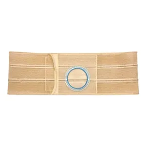 Nu-Hope Support Belt, Original Flat Panel, 3-1/4'' Stoma, 7'' Wide, Left, 1'' From Bottom, Prolapse Strap, XL (41'' to 47'' Waist), Beige