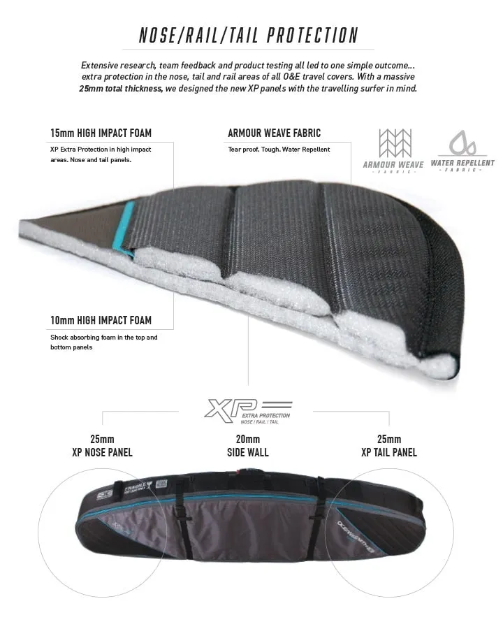Ocean & Earth Quad Wheel Shortboard Bag