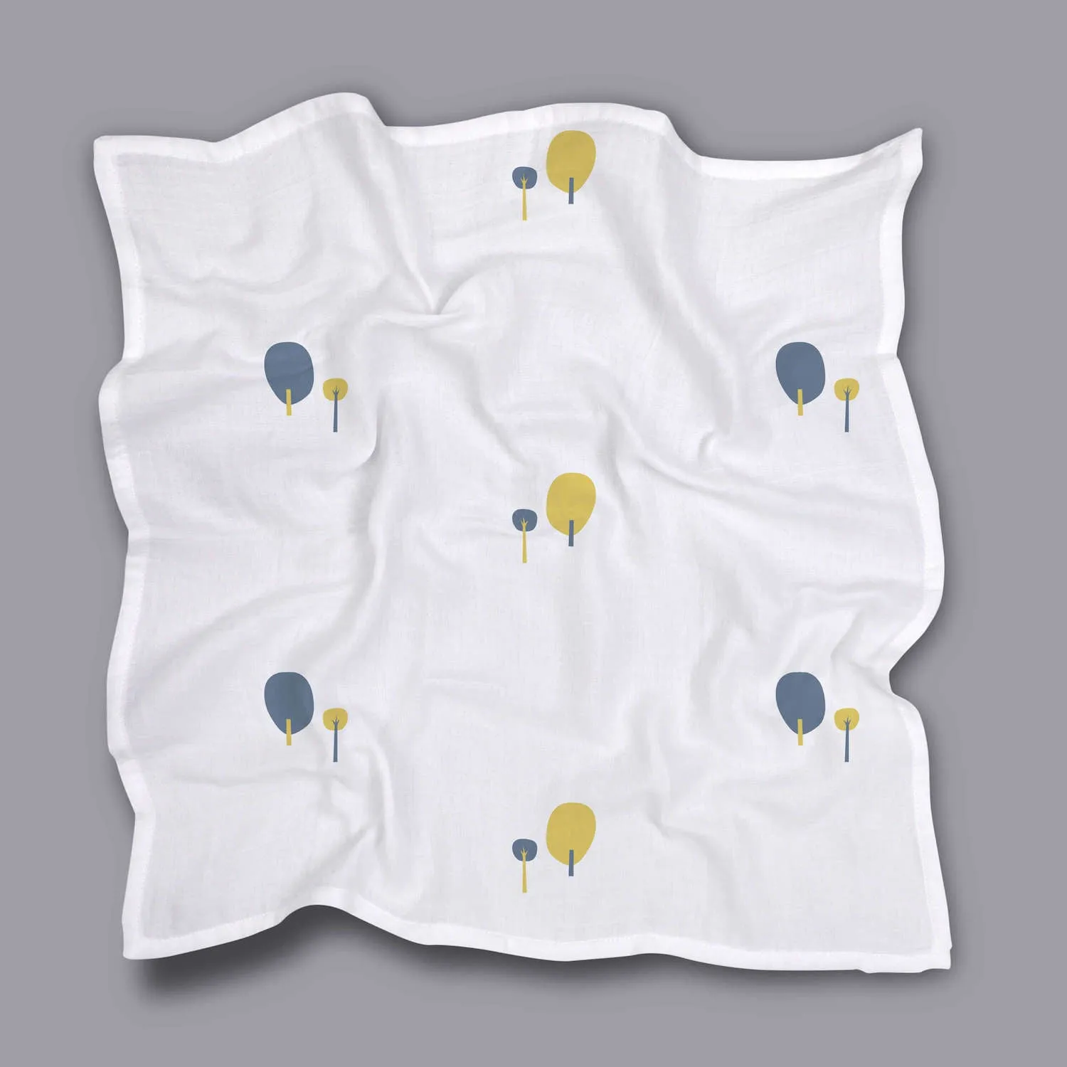 Organic Cotton Muslin Baby Bath Towels 70 X 70 cm | Giraffe & Forest, Pack of 2