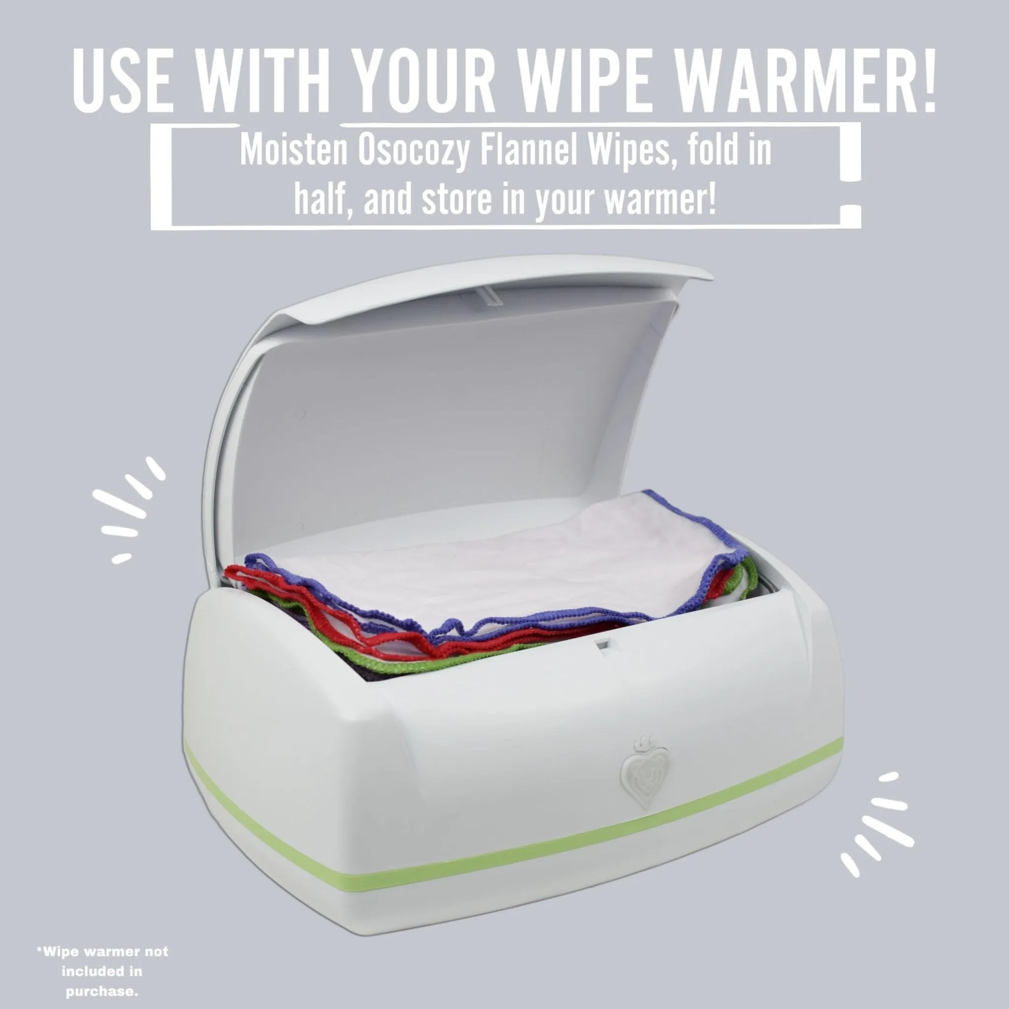 OsoCozy: Flannel Baby Wipes - 100% Cotton, Unbleached & Reusable