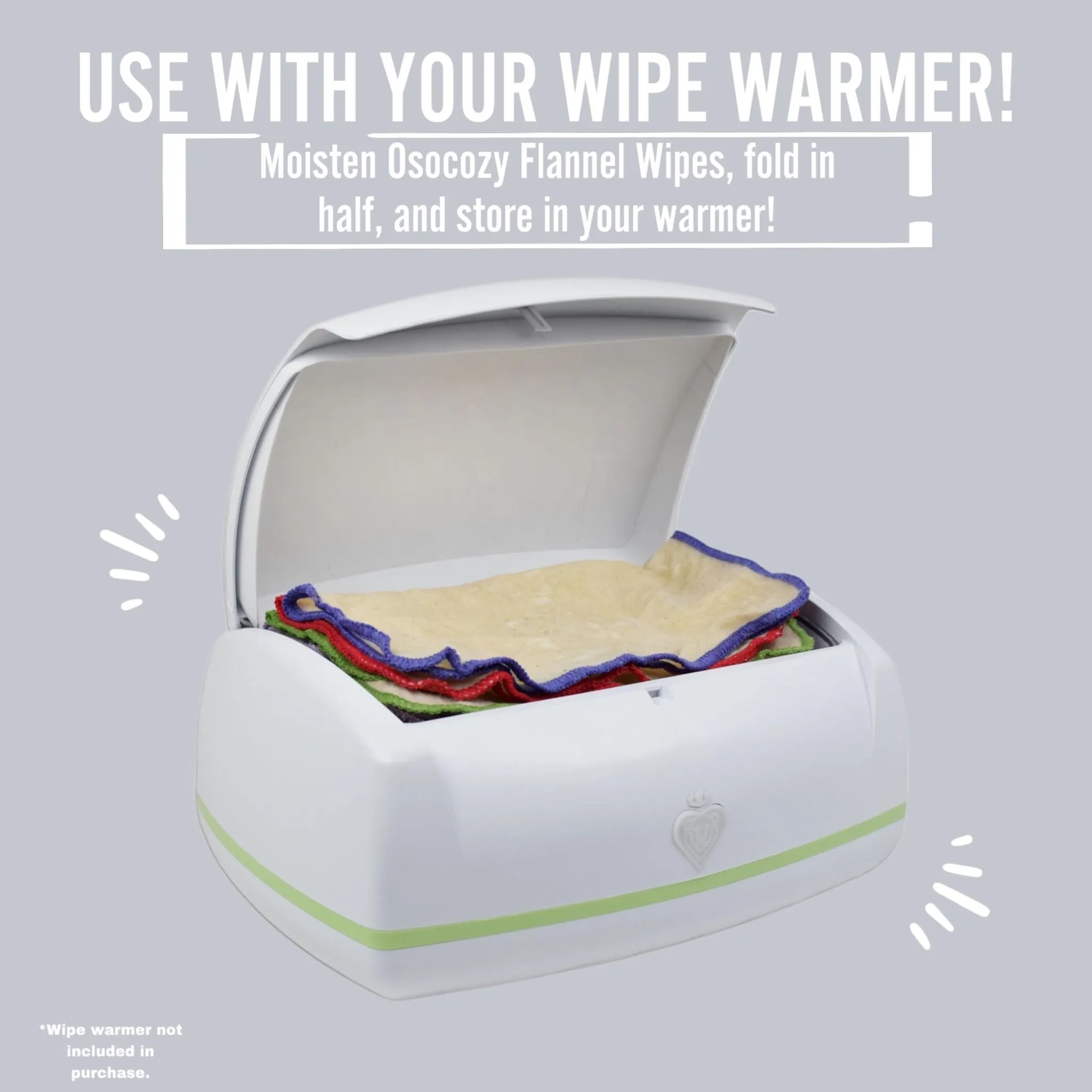 OsoCozy: Flannel Baby Wipes - 100% Cotton, Unbleached & Reusable