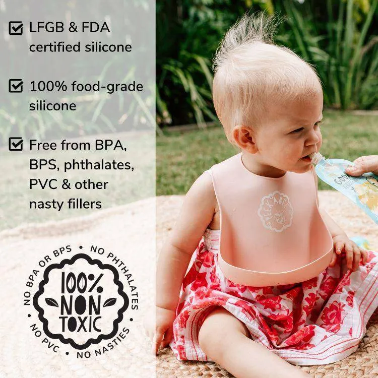 PEEKABEE |Silicone Bibs (Set of 2) - With Bonus SiliSpoon