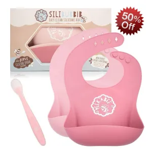 PEEKABEE |Silicone Bibs (Set of 2) - With Bonus SiliSpoon