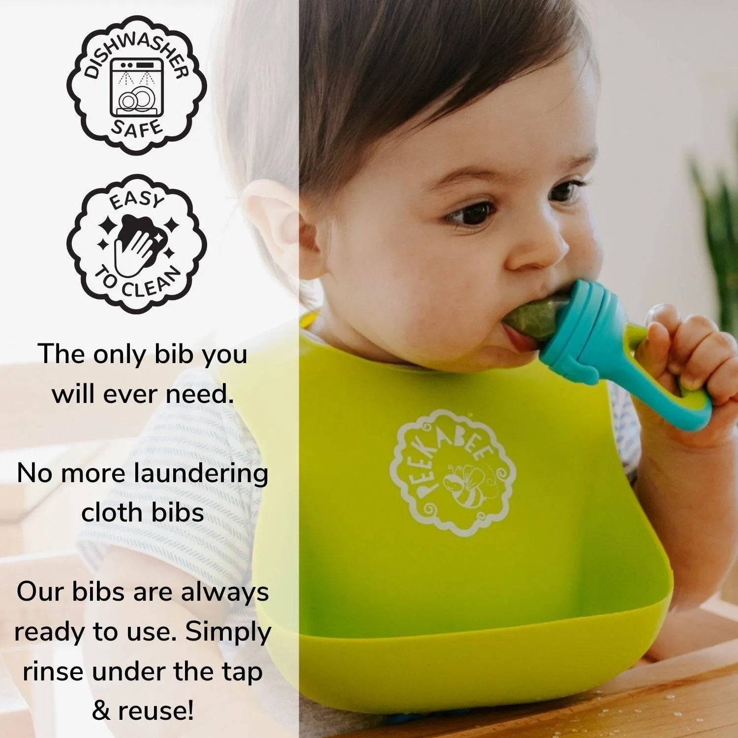 PEEKABEE |Silicone Bibs (Set of 2) - With Bonus SiliSpoon