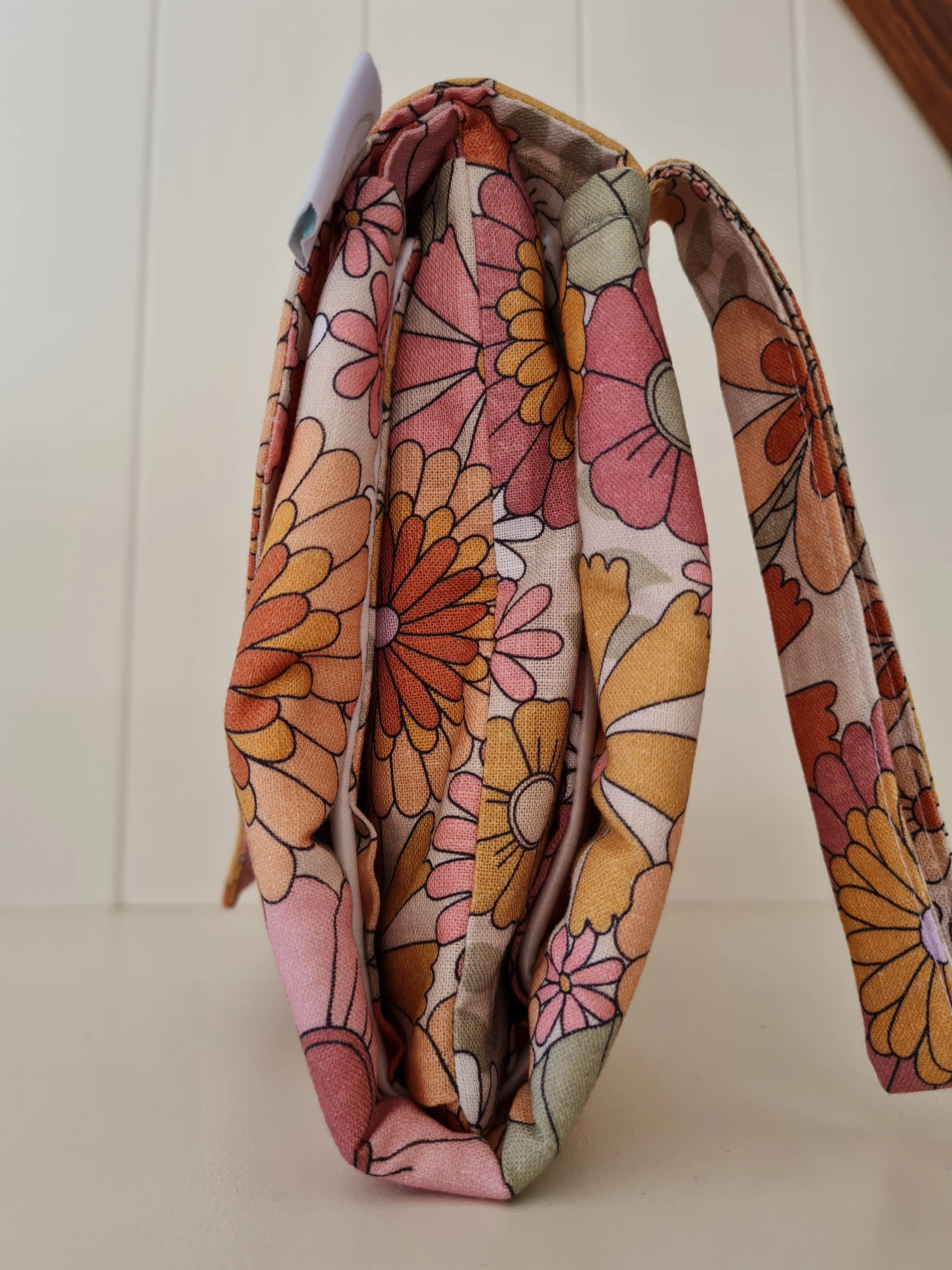 Pink Retro Floral Nappy change mat clutch (Pre Order - Dispatches in 12 days)