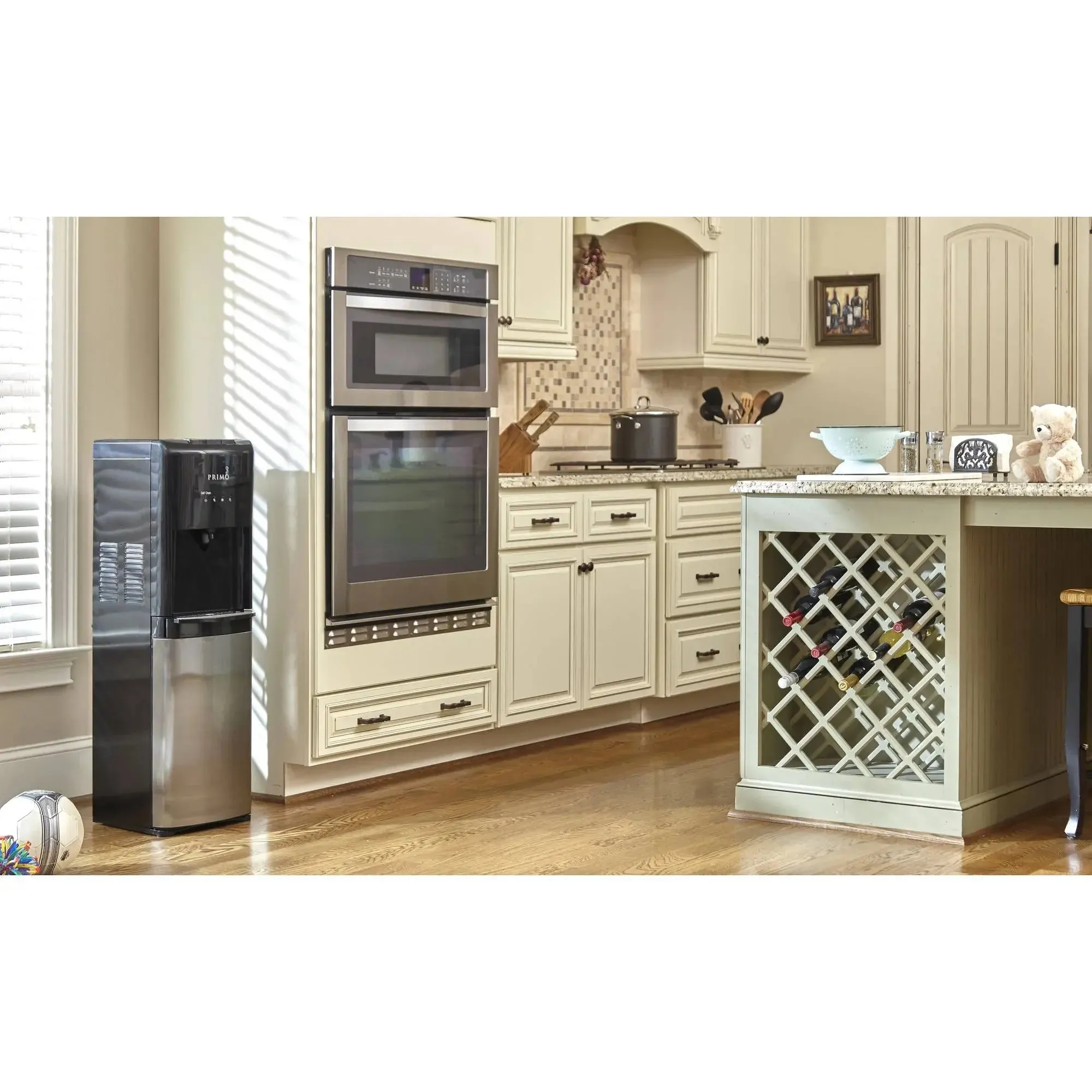 Primo® Water Deluxe Self Sanitizing Water Dispenser Bottom Loading, Hot/Cold/Cool Temp, Stainless Steel