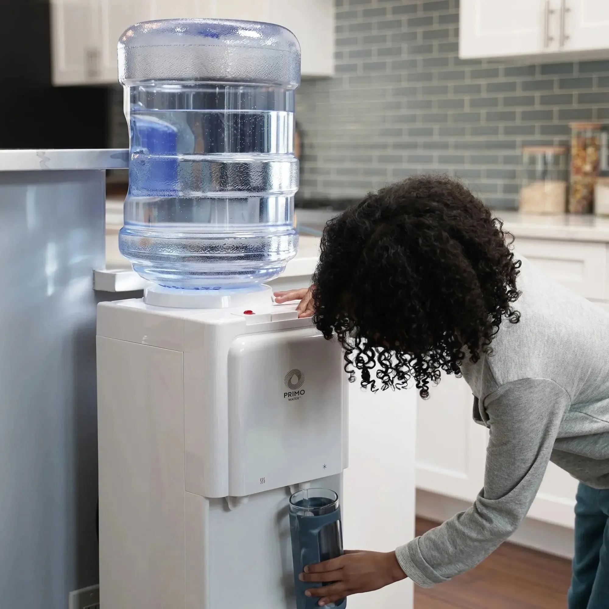 Primo® Water Dispenser Top Loading 36" Height, Hot and Cold Temperature, White 3 or 5 Gallon Model 601275