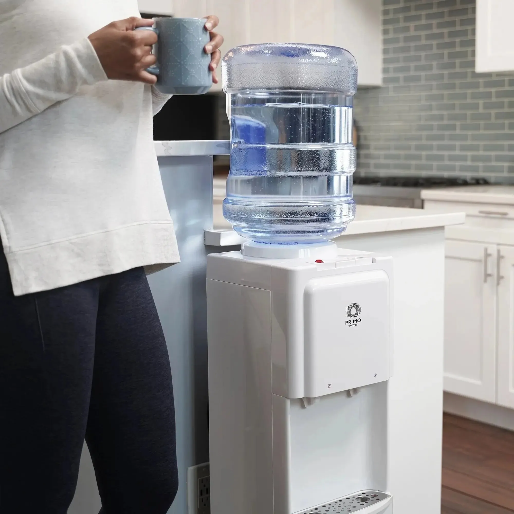 Primo® Water Dispenser Top Loading 36" Height, Hot and Cold Temperature, White 3 or 5 Gallon Model 601275